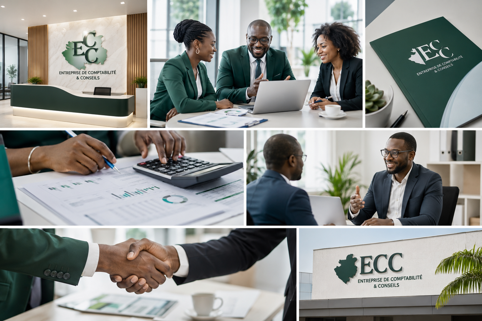 Conseillers ECC en échange avec un client, dans les bureaux du cabinet